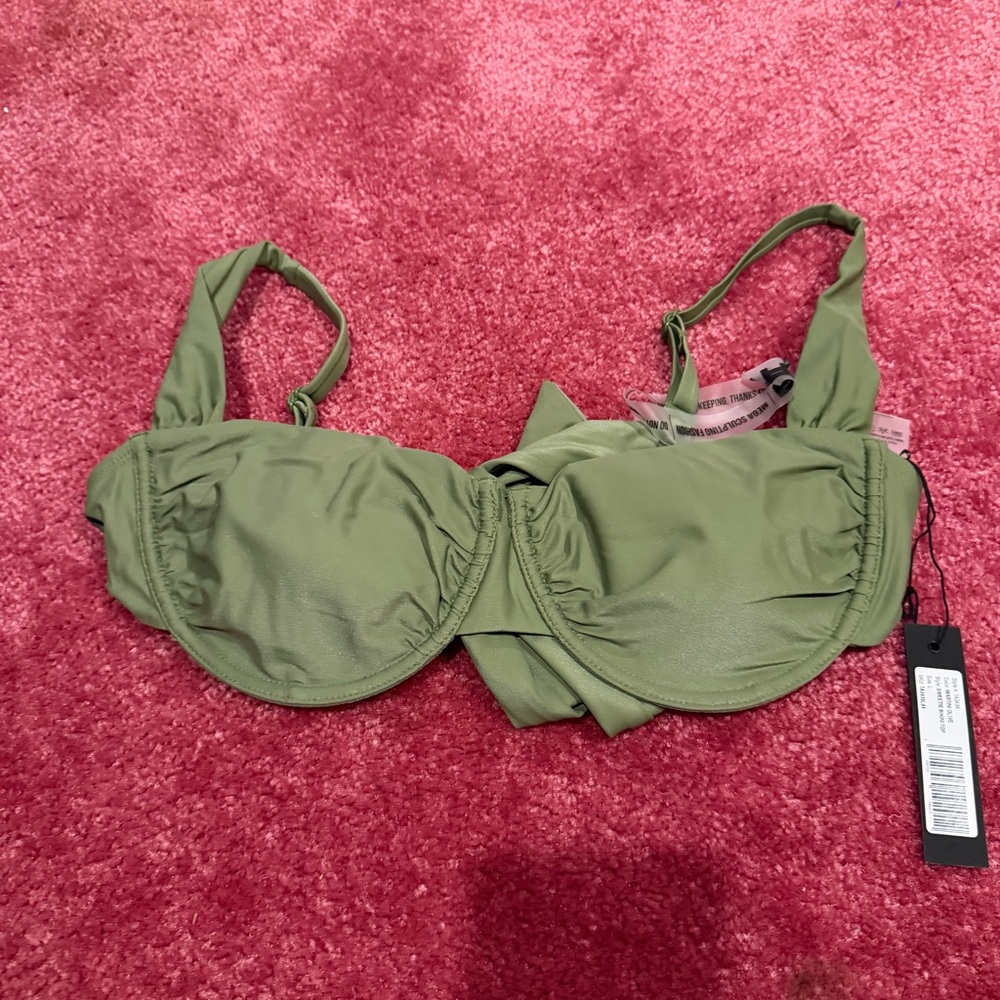 Olive Green Sweetie Bikini top - Picture 5 of 7